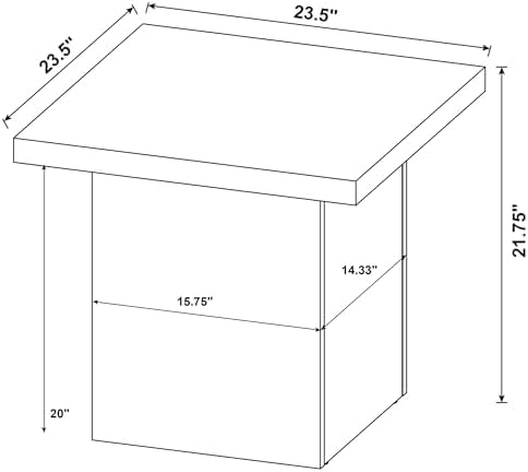 Rustic Modern Square End Table
