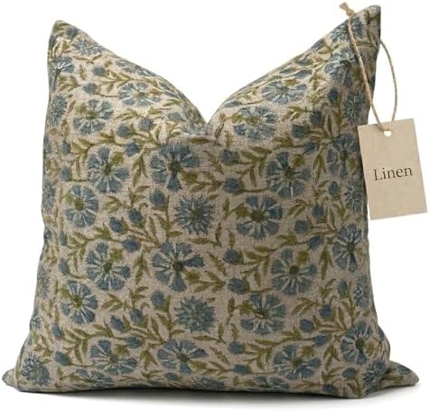 Heirloom Meadow Linen Pillow Cover