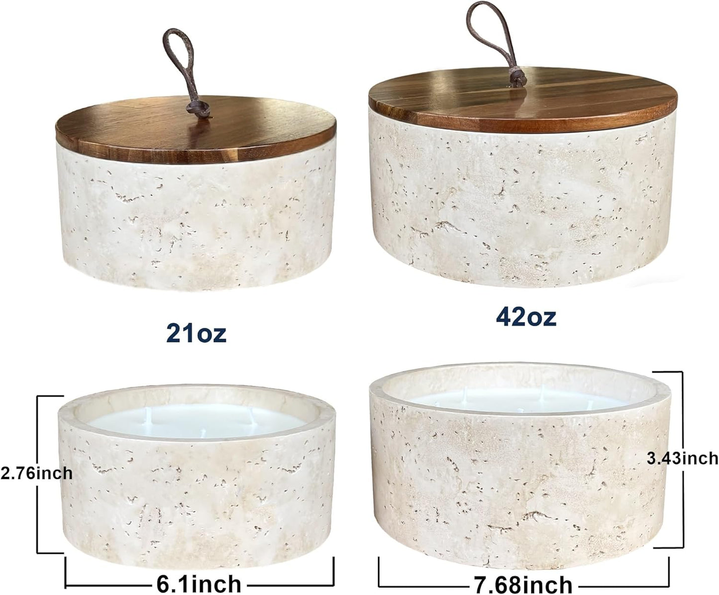 Amber Musk & Vanilla 3-Wick Candle | 21 oz Coconut Soy Blend Candle with Acacia Wood Lid | Luxury Home Fragrance