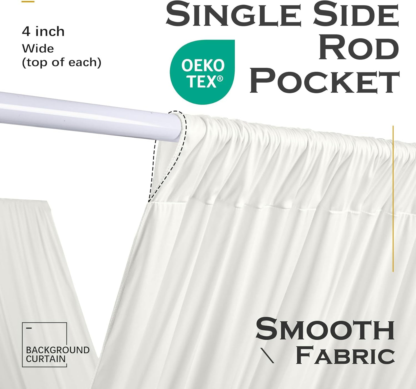 Elegant Ivory Ceiling Drapes for Wedding and Events