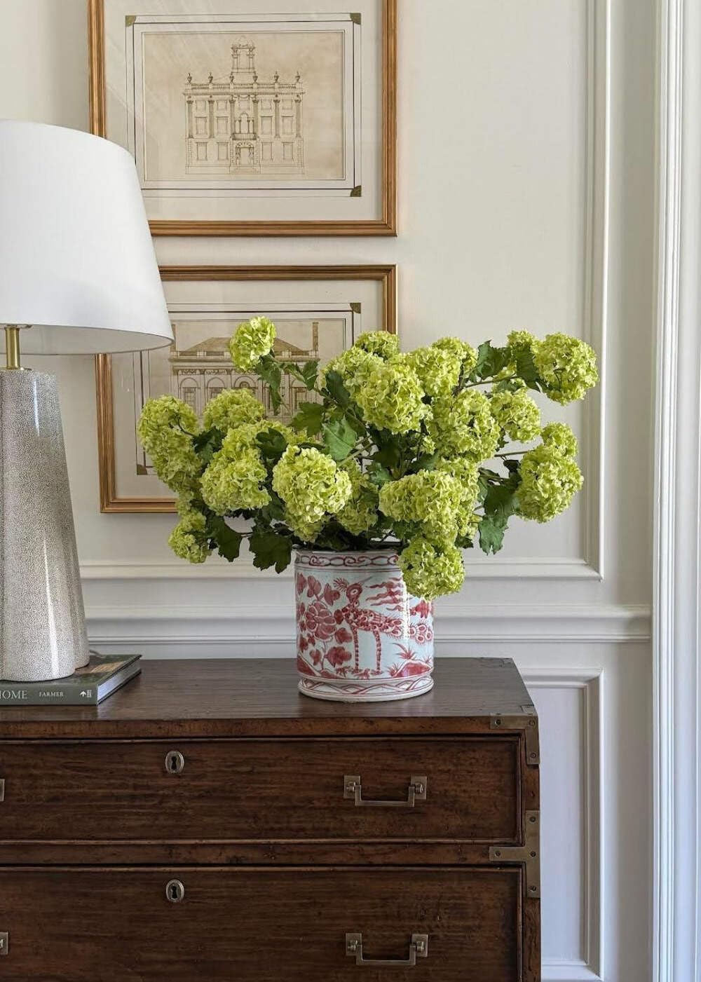 Aloral Faux Snowball Flower Stem | Lifelike Green Hydrangea Branch for Timeless Home Styling