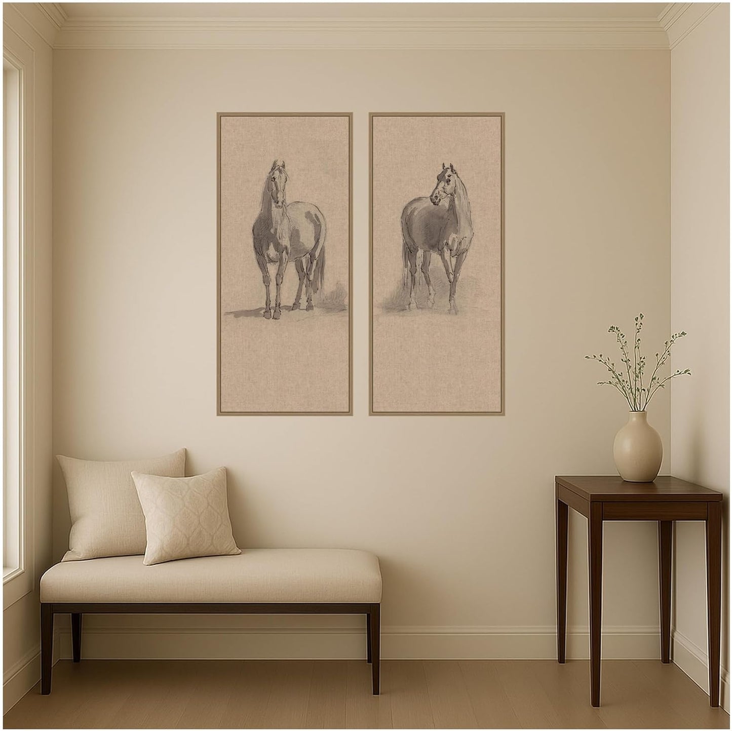 Vintage Equestrian Wall Art Set