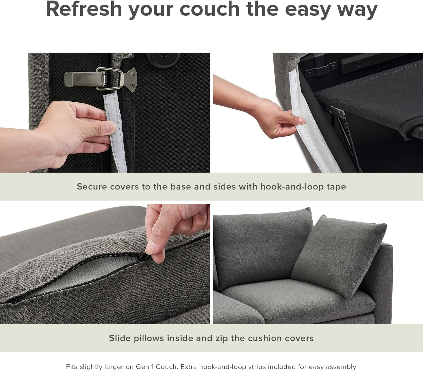 Luxury Washable Slipcover - Modern Section Couch Cover