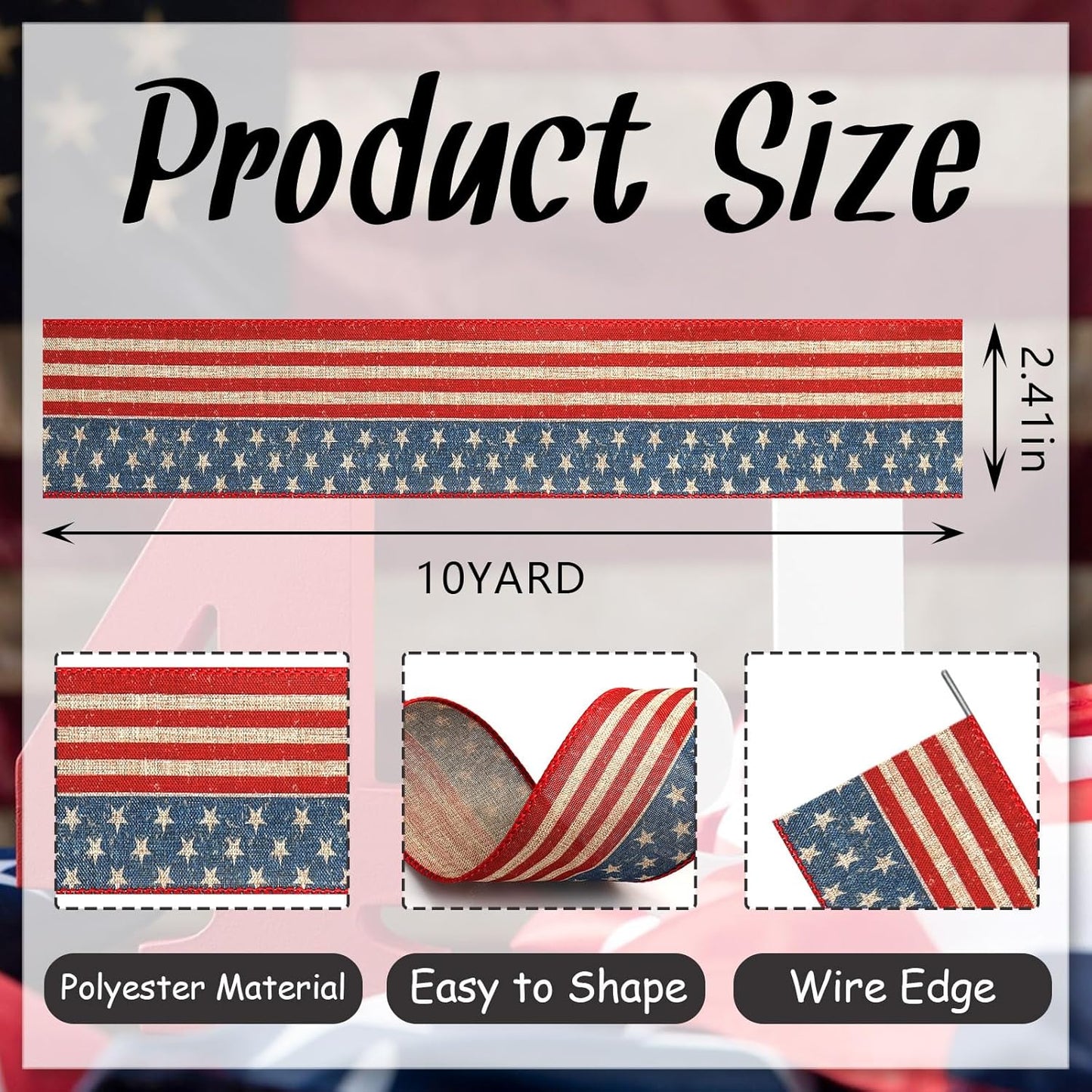 Vintage Americana Wired Ribbon Roll