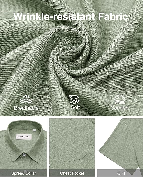 Coastal Sage Linen Button Down
