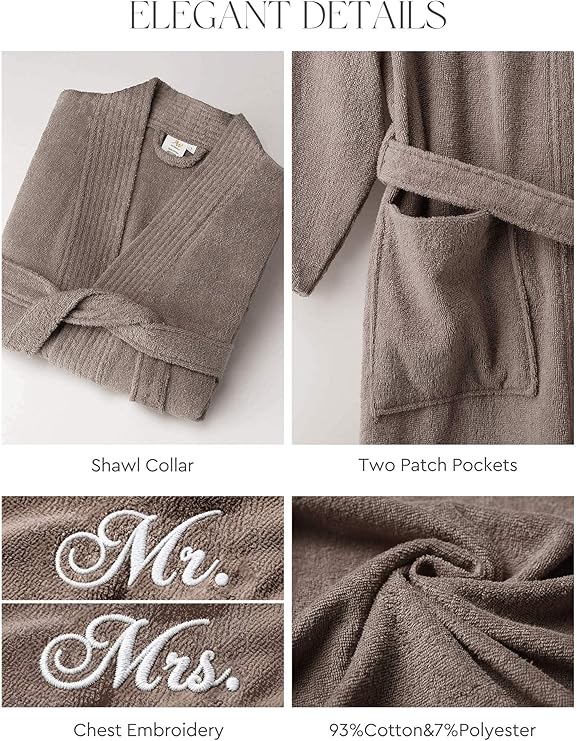 Mr. & Mrs. Terry Cloth Robe Set - Luxury Matching Wedding Robes
