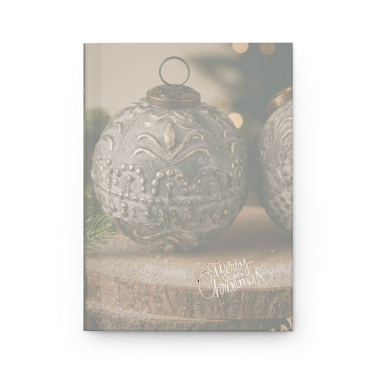 Vintage Christmas Ornament Hardcover Journal