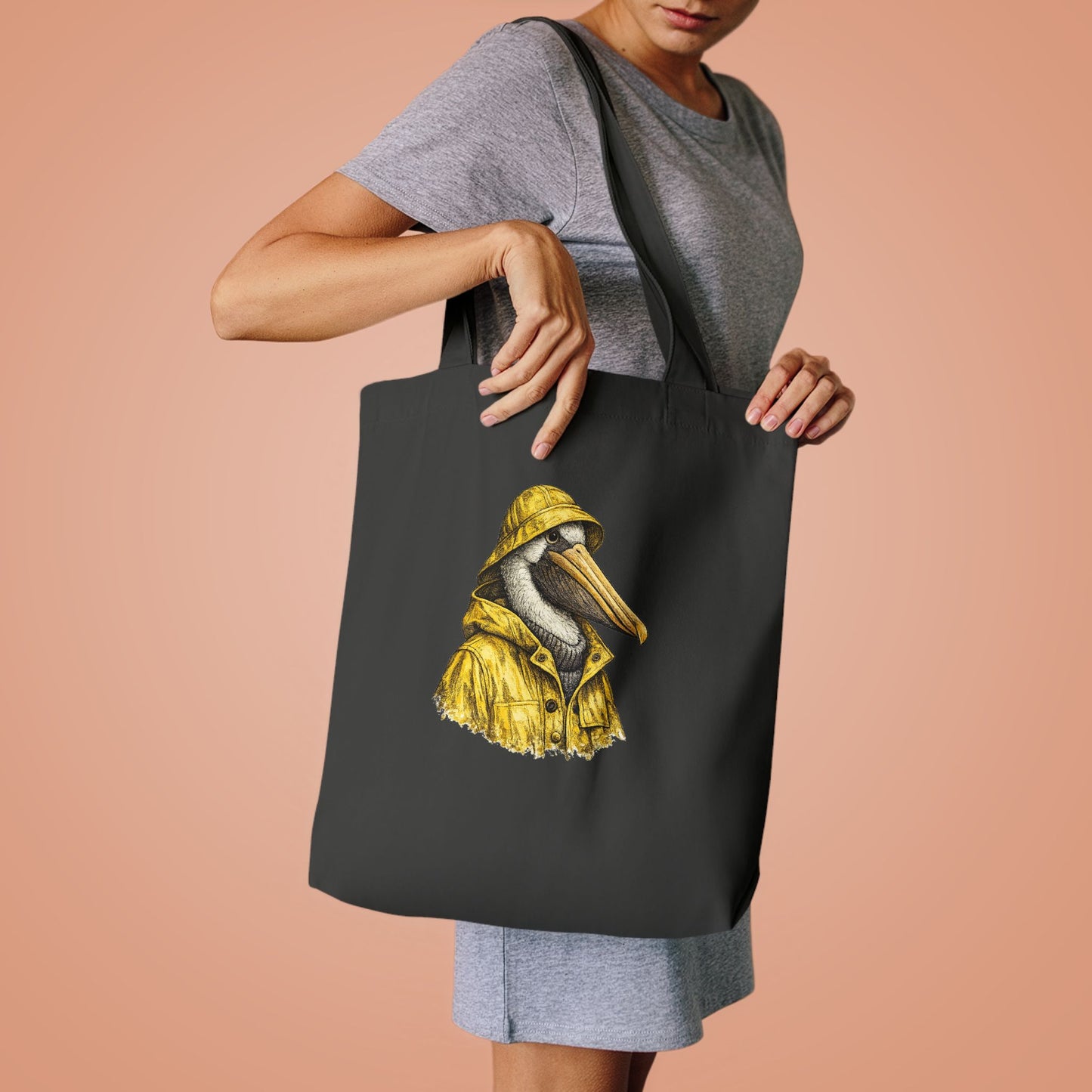 Captain Gulliver Heritage Pelican Cotton Canvas Tote Bag