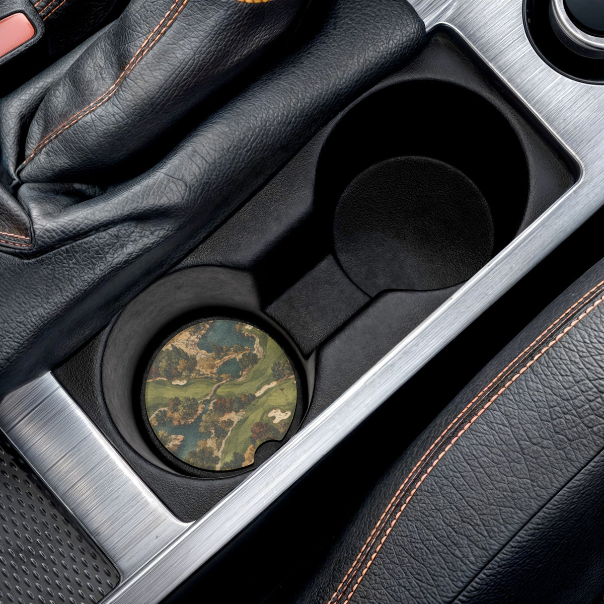 The Back Nine Soapstone Car Coaster