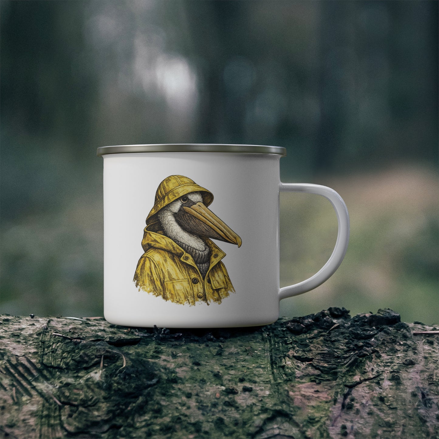 Captain Gulliver Heritage Pelican Enamel Camp Mug - 12 oz