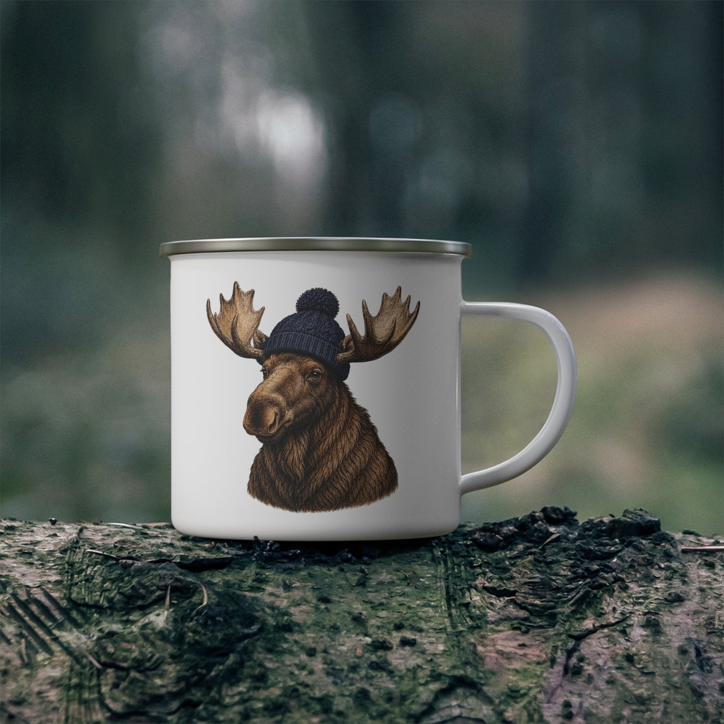 Mr. Timber Heritage Moose Enamel Cam Mug - 12 oz