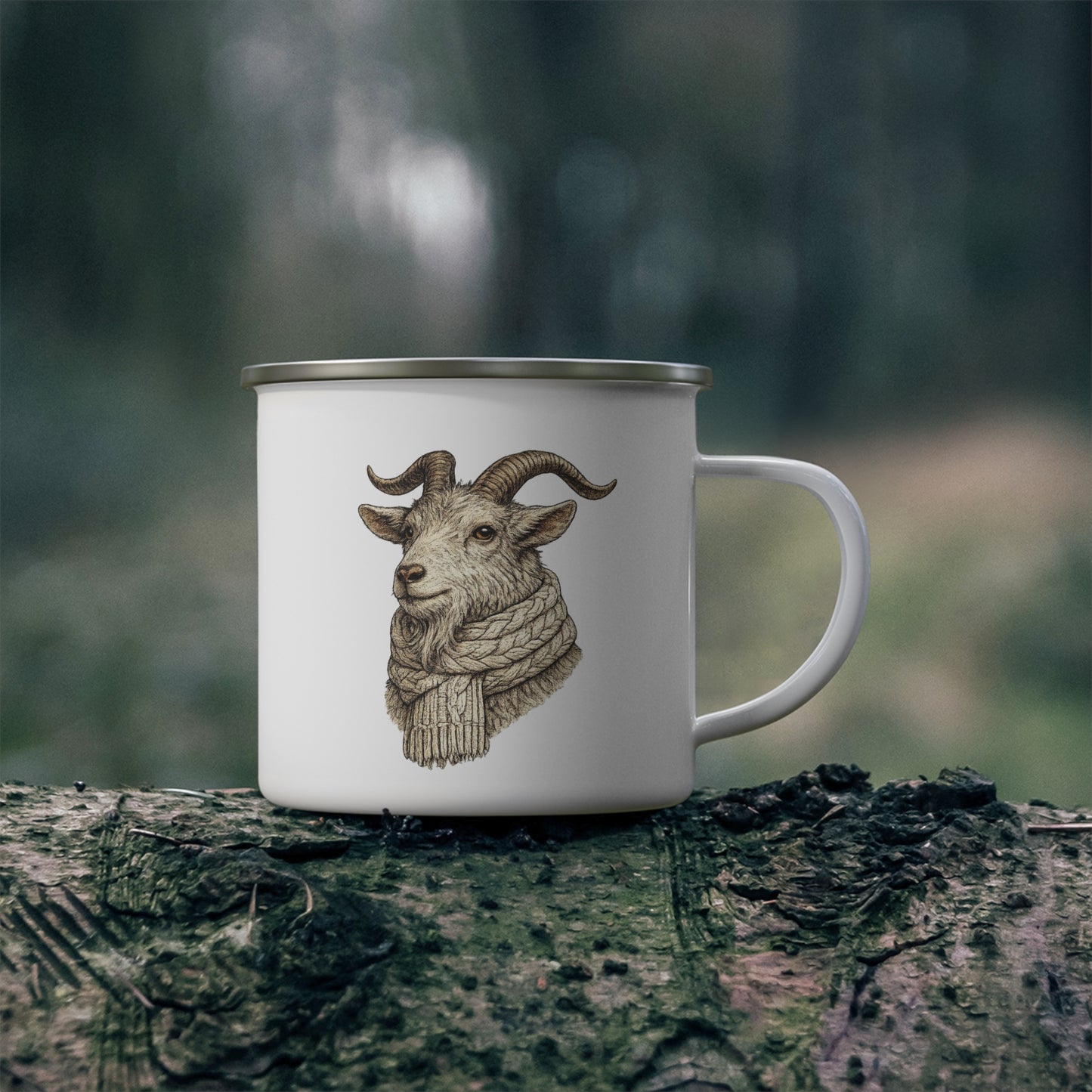 Miss Clover Heritage Goat Enamel Camp Mug - 12 oz