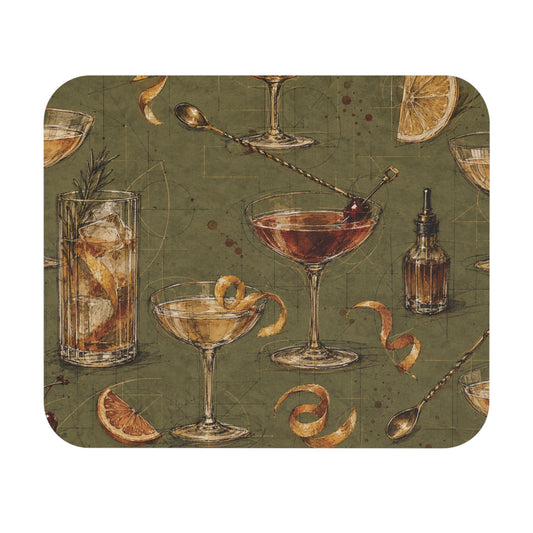 Vintage Cocktail Mouse Pad (Rectangle)