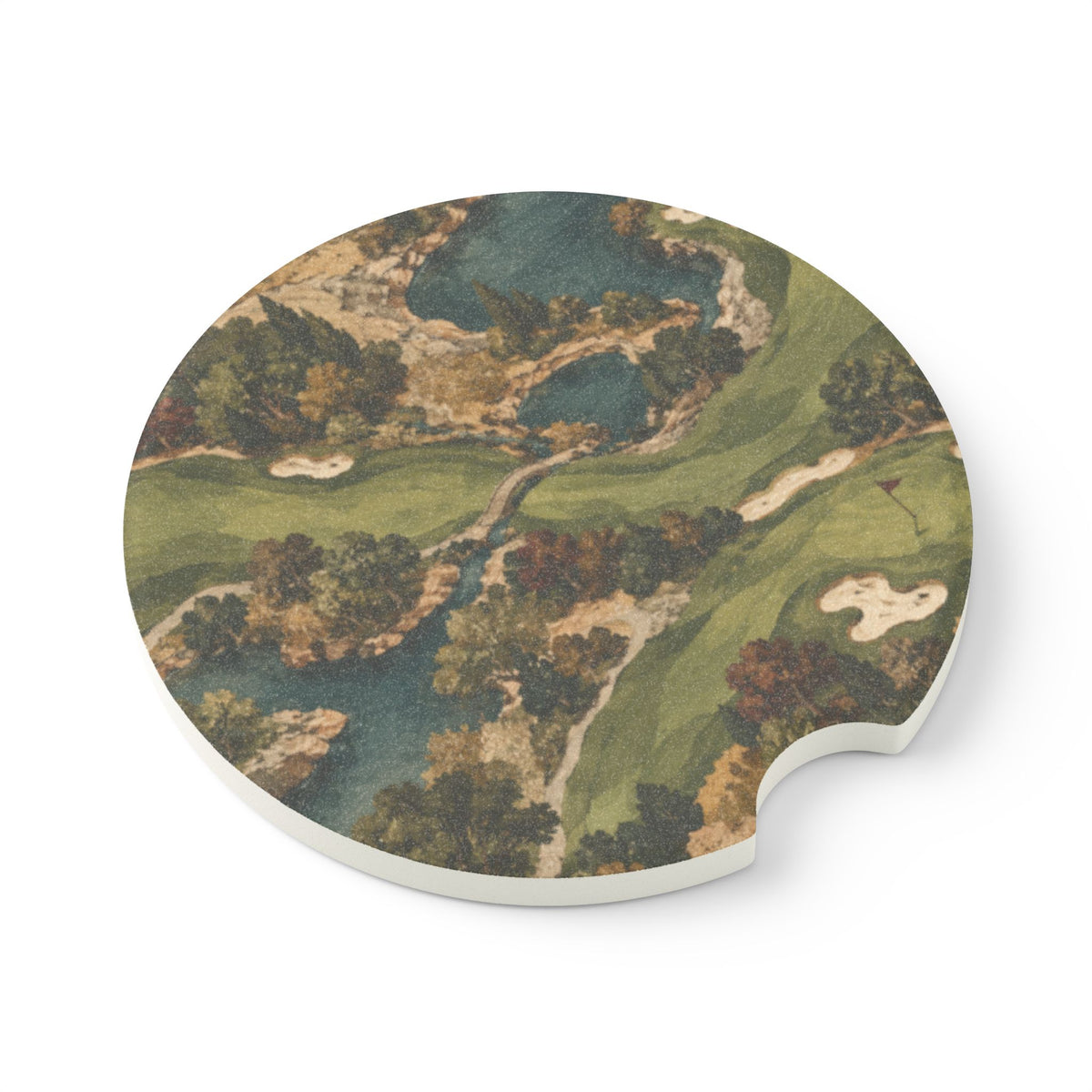 The Back Nine Soapstone Car Coaster