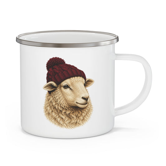 Miss Marigold Heritage Sheep Enamel Camp Mug-12 ounce