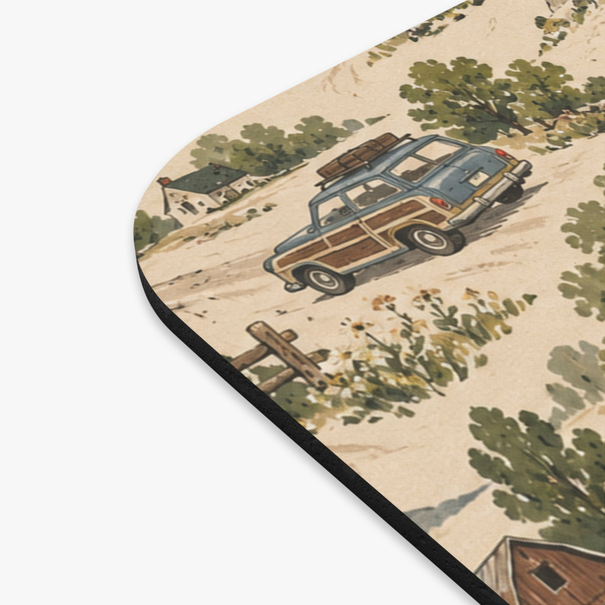 Sunday Drive | Vintage Station Wagon Mouse Pad (Rectangle)