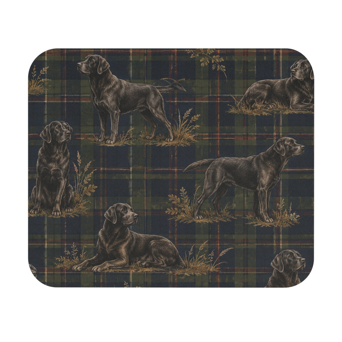 Black Lab Country Mouse Pad (Rectangle)