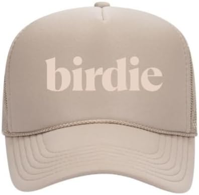 Birdie Neutral Mesh Trucker Hat | Chic Women's Golf Cap