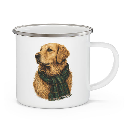 Mr. Montgomery Heritage Golden Retriever Enamel Camp Mug - 12 oz