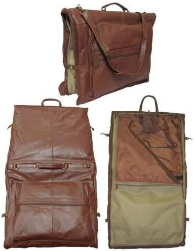 Full-Grain Leather Garment Bag | Premium Travel Suit Carrier
