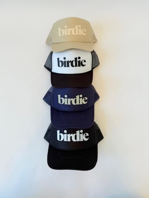 Birdie Neutral Mesh Trucker Hat | Chic Women's Golf Cap