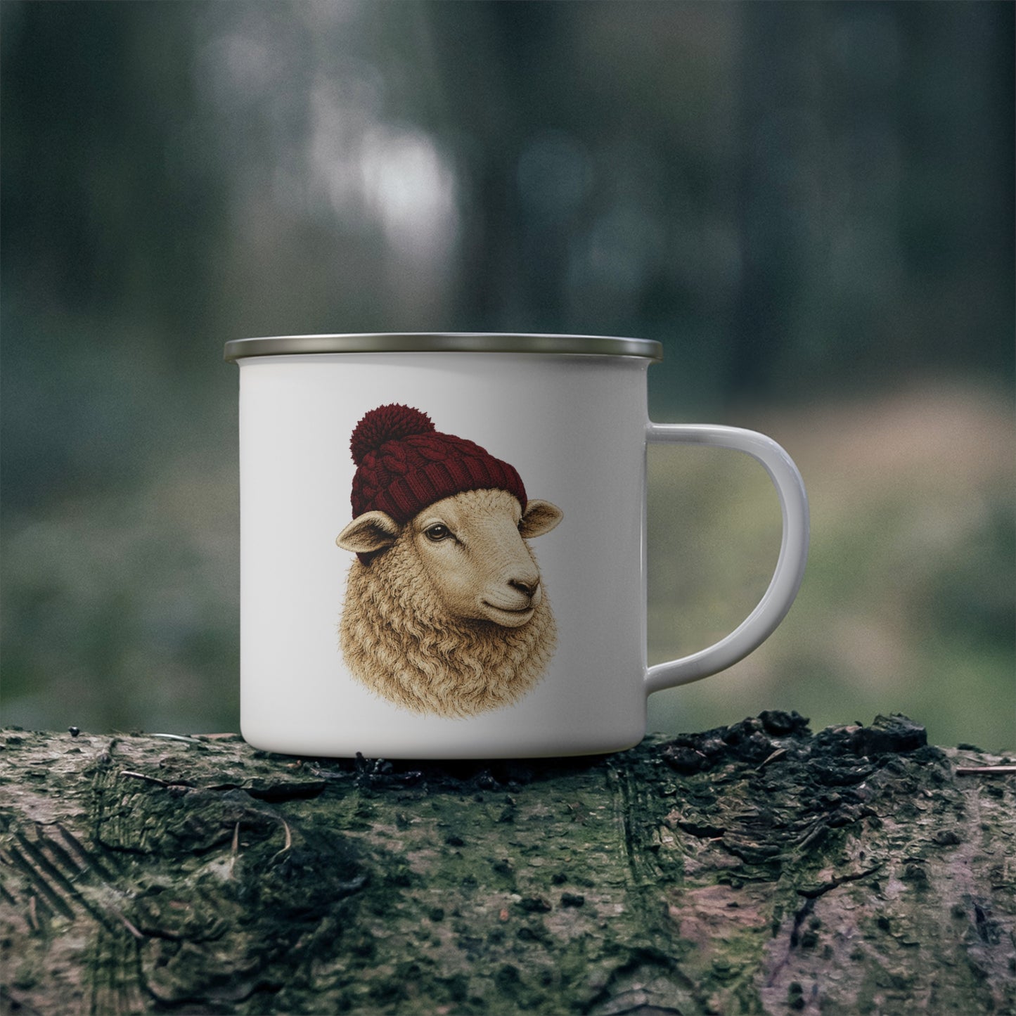 Miss Marigold Heritage Sheep Enamel Camp Mug-12 ounce