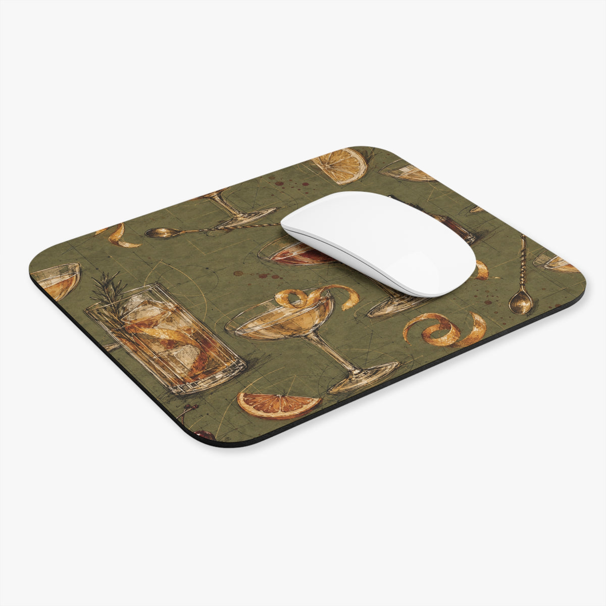 Vintage Cocktail Mouse Pad (Rectangle)