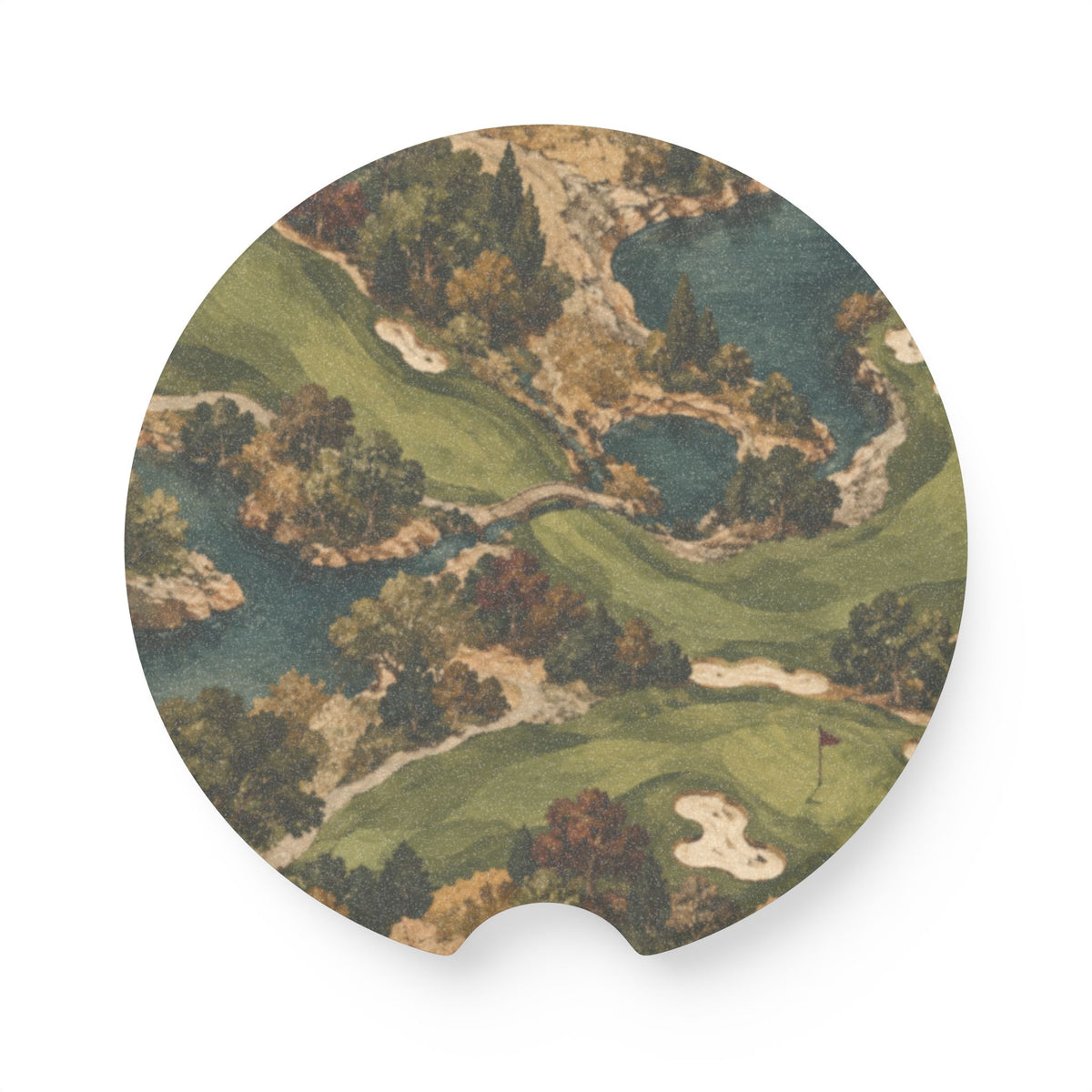 The Back Nine Soapstone Car Coaster
