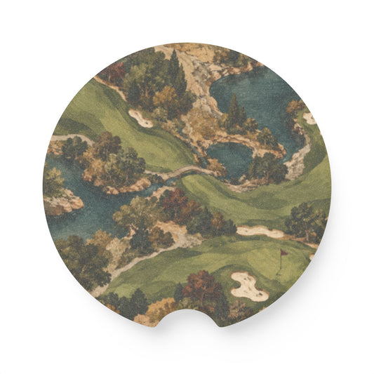 The Back Nine Soapstone Car Coaster