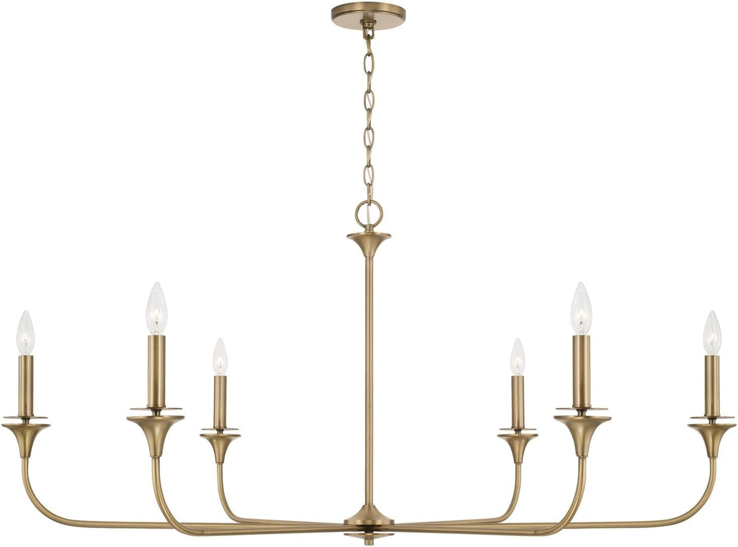 Presley Aged Brass Linear Chandelier