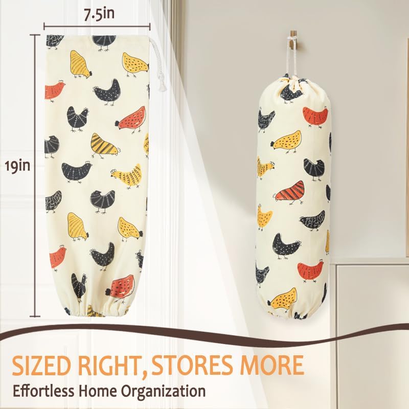 Farmhouse Chicken Plastic Bag Holder & Grocery Bag Dispenser (comes in other designs)