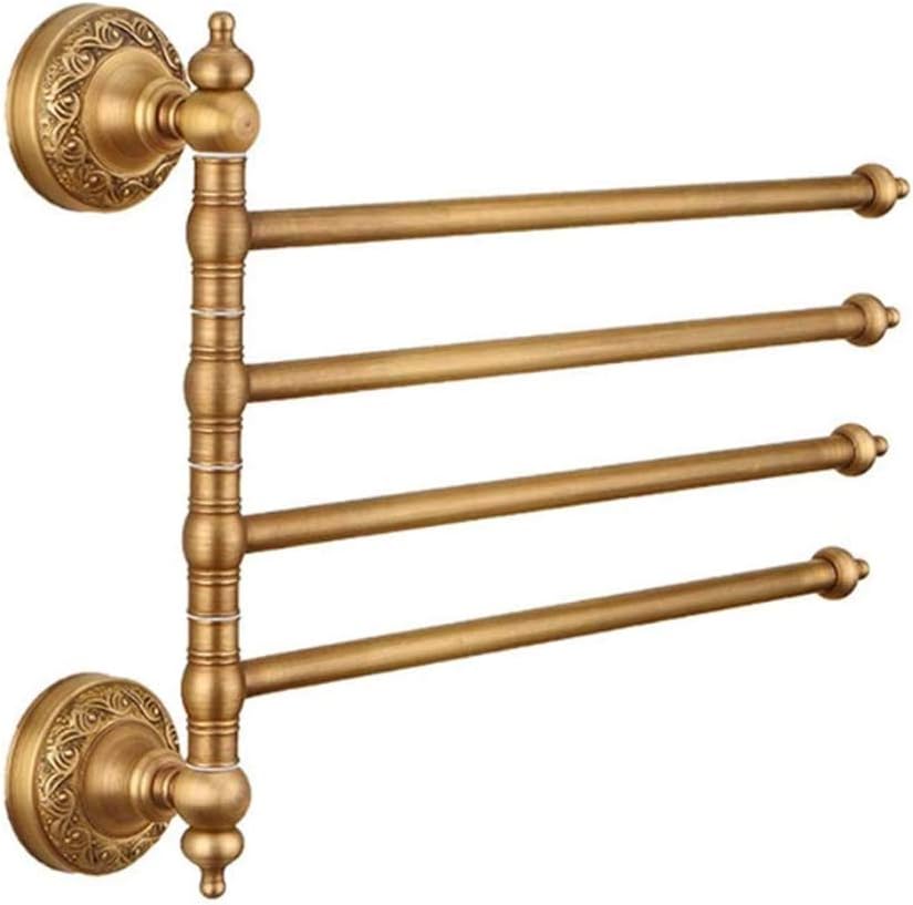 Vintage Brass Swing Arm Towel Rack