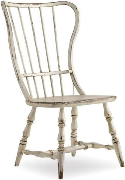 Vintage White Spindle Back Dining Chair | French Country Farmhouse Style