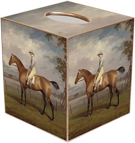 Elegant Equestrian Tissue Box cover | Classic Horse Decor for Farmhouse & Country Homes