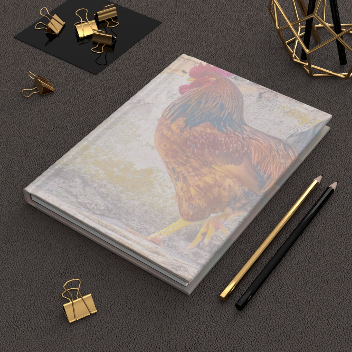 Vintage Rooster Hardcover Journal | Country Estate Lined Notebook | Farmhouse