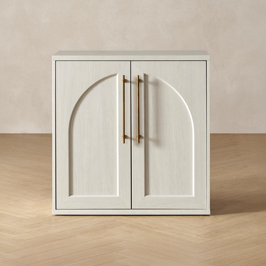 White Oak Arched Cabinet