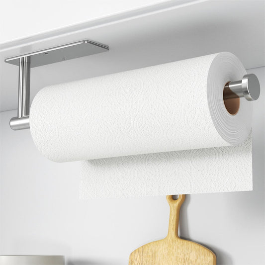 Brushed Nickel Under-Cabinet Paper Towel Holder