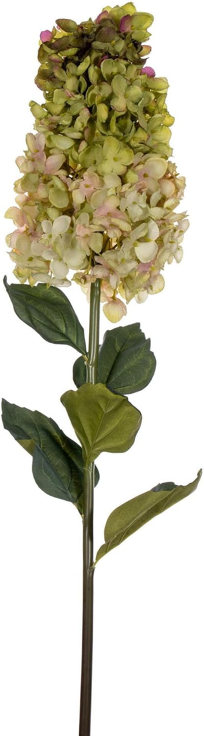 Artificial Cone Hydrangea Stems- Decorative Faux Flowers in Assorted Colors