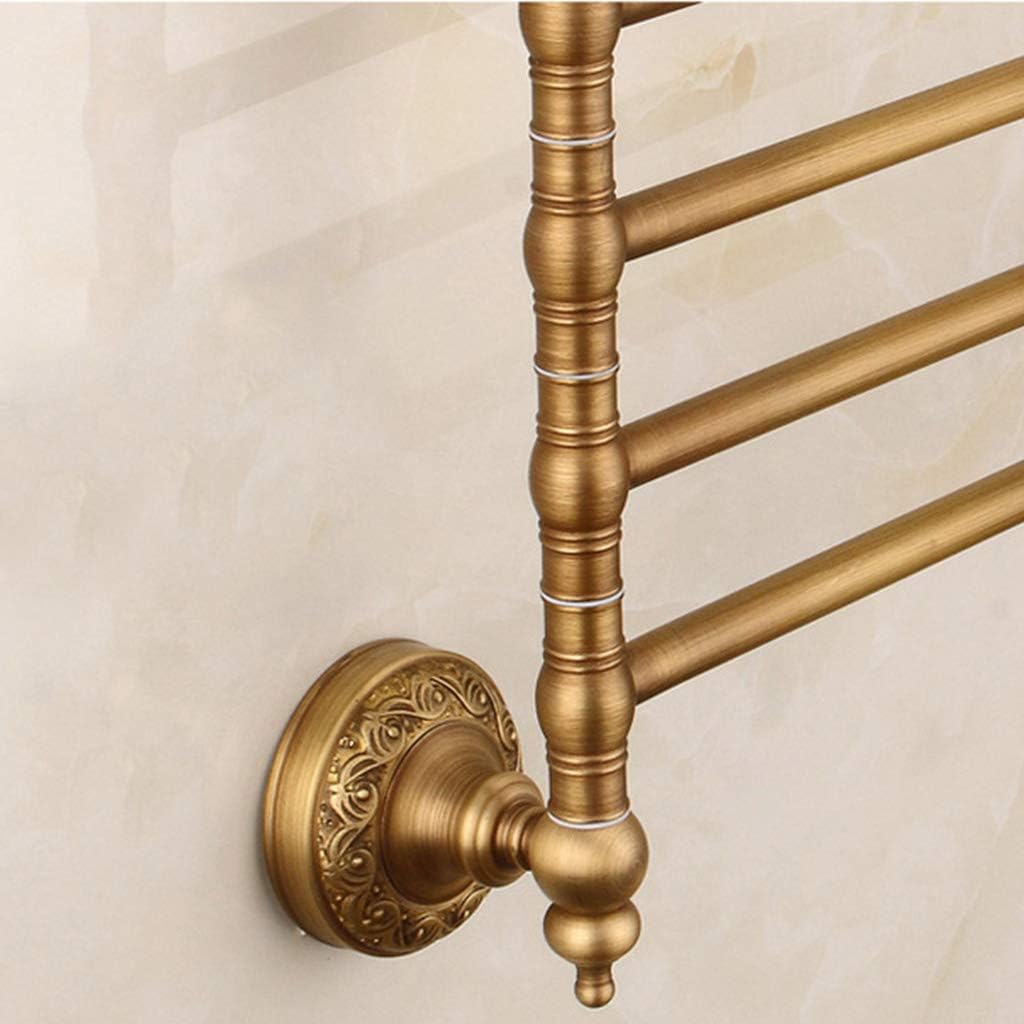 Vintage Brass Swing Arm Towel Rack