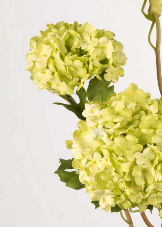 Aloral Faux Snowball Flower Stem | Lifelike Green Hydrangea Branch for Timeless Home Styling