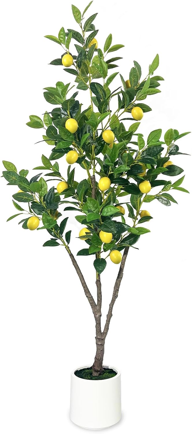 Bring Mediterranean Charm Home with Faux Lemon Tree