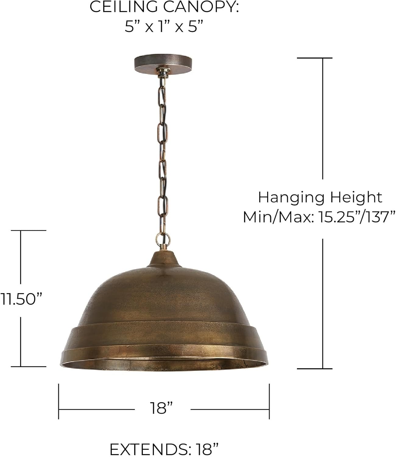 Sedona Foundry Dome Pendant Light