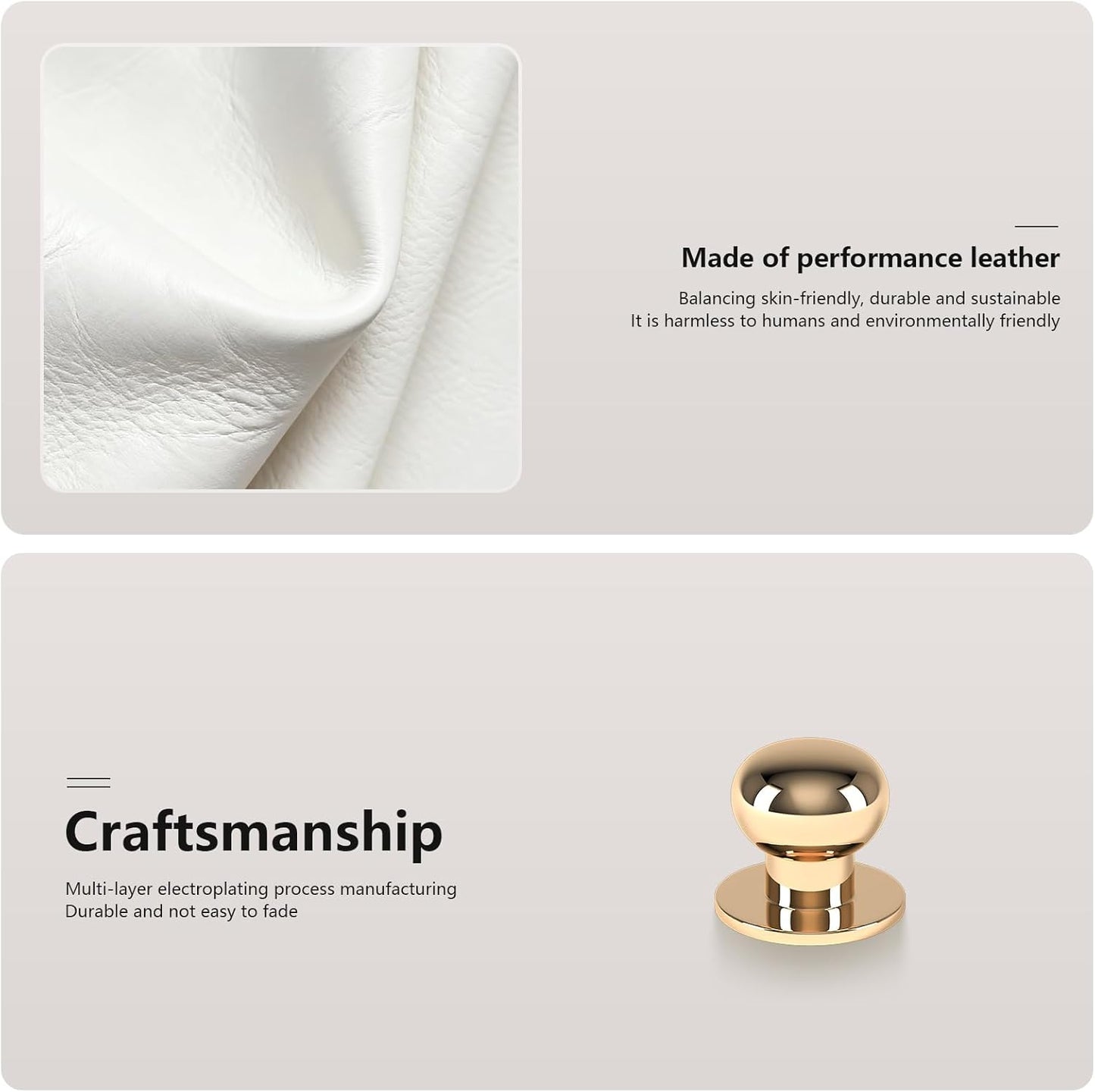 Elegant White Leather Vanity Organizer with Drawers