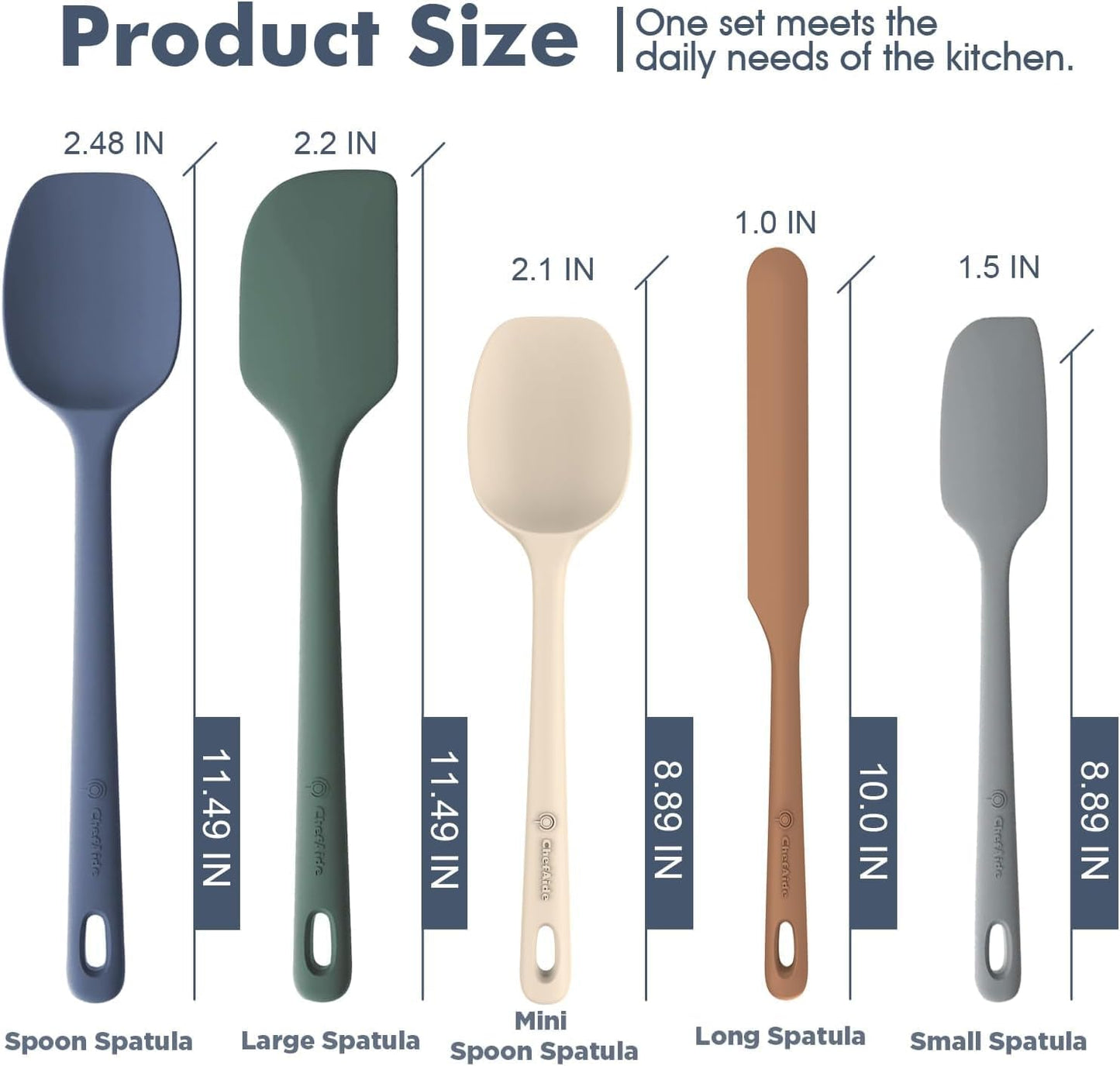 Neutral Silicone Kitchen Spatulas