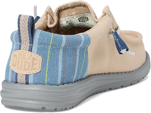 HEYDUDE Wally Funk Striped Denim Slip-On Shoes