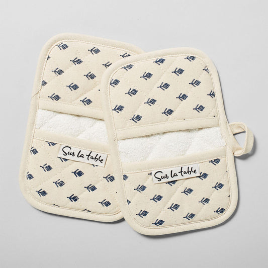 Sur La Table Tulip Linen Mini Oven Mitt Set