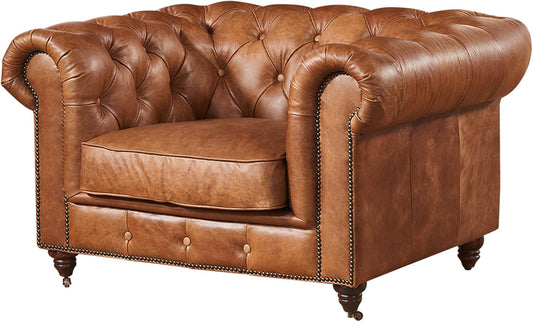 Vintage Chesterfield Leather Armchair