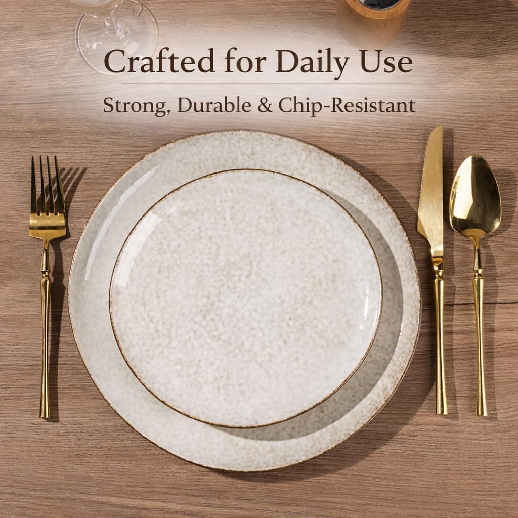 AmorArc Reactive Glaze Stoneware Dinnerware Set