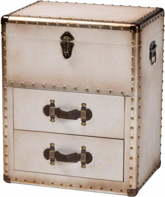 Vintage-Inspired Storage Trunk with Drawers | Decorative Coffee Table Chest
