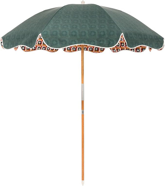 Retro Scalloped Beach Umbrella